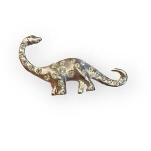 Brontosaurus Rhinestone Dinosaur Pendant